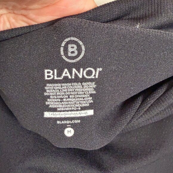 Blanqui Maternity Leggings Size Medium Full Panel Black Belly Support - Picture 4 of 8